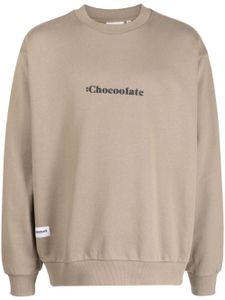 CHOCOOLATE sweat en coton à logo imprimé - Marron