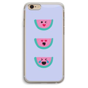 Smiley watermeloen: iPhone 6 Plus / 6S Plus Transparant Hoesje