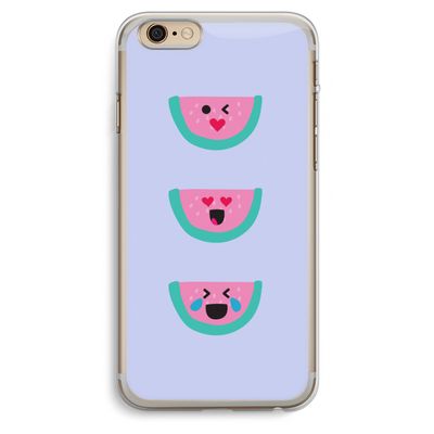 Smiley watermeloen: iPhone 6 Plus / 6S Plus Transparant Hoesje