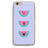 Smiley watermeloen: iPhone 6 Plus / 6S Plus Transparant Hoesje