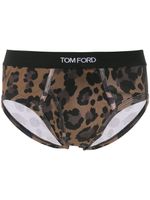 TOM FORD slip à imprimé léopard - Marron - thumbnail