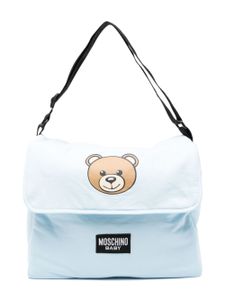 Moschino Kids sac à langer à logo Teddy Bear - Bleu