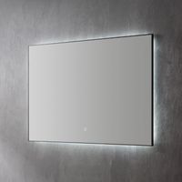 Spiegel Sanilux Daigi Decor Met Indirecte LED Verlichting 3 Kleur Instelbaar En Dimbaar 140 Mat Zwart Sanilux