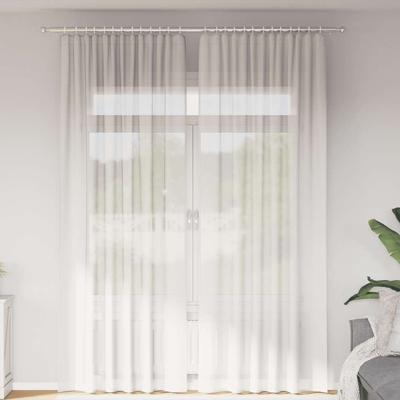 Gordijnen voile met roedezakken 2 st wit
