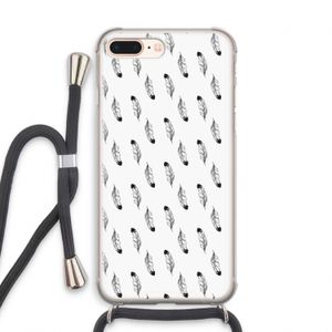 Pluimen: iPhone 7 PLUS Transparant Hoesje met koord