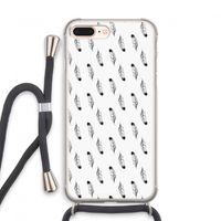Pluimen: iPhone 7 PLUS Transparant Hoesje met koord