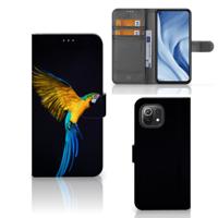 Xiaomi 11 Lite 5G NE | Mi 11 Lite | Telefoonhoesje | Met pasjeshouder | Papegaai