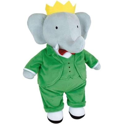 Knuffel - JEMINI - Babar Olifant Pluche +/- 40 cm - Zacht pluche - Ideaal voor het verzinnen van verhalen en het decoreren van de kamer!