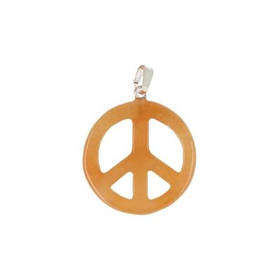 Edelstenen Hanger Vredesteken Aventurijn Oranje