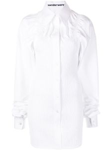 Alexander Wang robe-chemise à fronces - Blanc