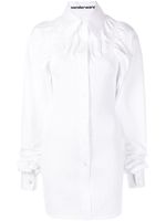 Alexander Wang robe-chemise à fronces - Blanc