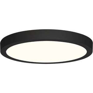 LED Downlight - 18W - Natuurlijk Wit 4200K - Mat Zwart - Opbouw - Rond - Aluminium - Ø225mm