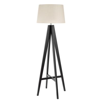 Searchlight Landelijke vloerlampEasel 148cm zwart met taupe - EU3540BR