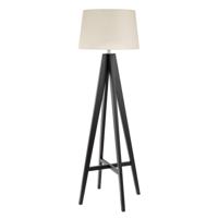 Searchlight Landelijke vloerlampEasel 148cm zwart met taupe - EU3540BR