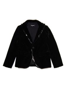 DSQUARED2 KIDS blazer strassée à simple boutonnage - Noir