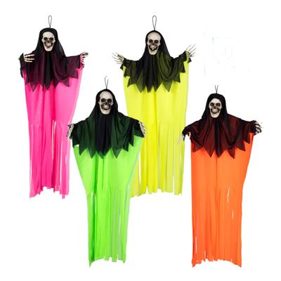Boland spoken neon - 4x stuks - mix kleur - L90 cm - skelet - halloween - uv blacklight - decoratie