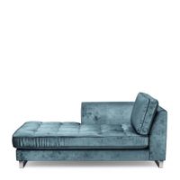 Rivièra Maison Chaise Longue 'West Houston' Links, Velvet, kleur Petrol - thumbnail