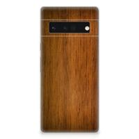 Google Pixel 6 Pro | Bumper Hoesje | Donker Hout
