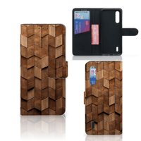 Book Style Case voor Xiaomi Mi 9 Lite Wooden Cubes