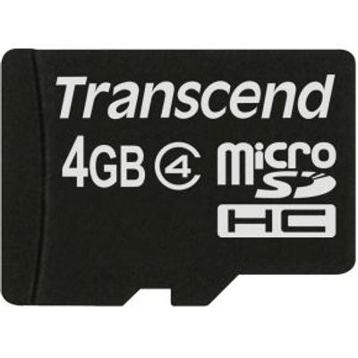 Transcend microSDHC 4GB Class 4 SD-Adapter