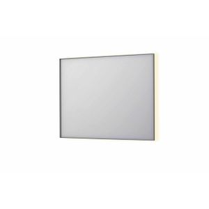 INK SP32 spiegel - 100x4x80cm rechthoek in stalen kader incl indir LED - verwarming - color changing - dimbaar en schakelaar - geborsteld RVS 8410063