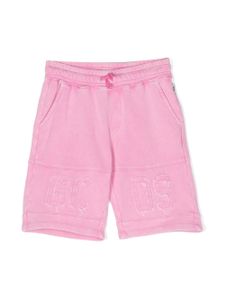 Gcds Kids short de sport à patch logo - Rose