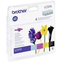 Brother Inktcartridge LC-970 Origineel Combipack Zwart, Cyaan, Magenta, Geel LC970VALBP