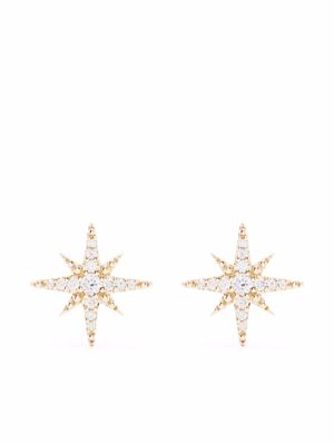 Mizuki puces d'oreilles en or 14ct ornées de diamants