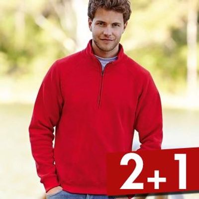 Fruit of the Loom Zip Neck Sweat