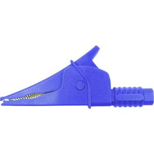 Cliff Croc Clip Veiligheids-krokodilklem Steekaansluiting 4 mm CAT III 1000 V Blauw