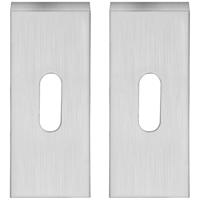 Sleutelrozet paar rvs mat rechthoekig rozet