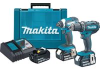 Makita DLX2127X1 Combiset - DDF482 18v Boor-/schroefmachine + DTD152 slagschroevendraaier 3,0 Ah accu (3 st), snellader in koffer - thumbnail