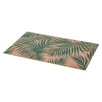 Rechthoekige placemat Palm groen linnen mix 45 x 30 cm