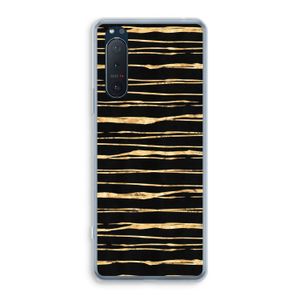 Gouden strepen: Sony Xperia 5 II Transparant Hoesje