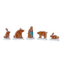 Kerstdorpminiatuur Gingerbread Animals 12x4x18 cm 5st - Lemax