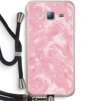Abstract Painting Pink: Samsung Galaxy J3 (2016) Transparant Hoesje met koord