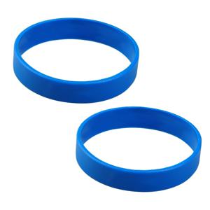 Siliconen armbandjes - 10x - stretch - blauw - polsbandjes - volwassenen