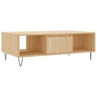 vidaXL Salontafel 104x60x35 cm bewerkt hout sonoma eikenkleurig - thumbnail