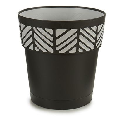 Kunststof Orfeo bloempot/plantenpot antraciet 25 cm