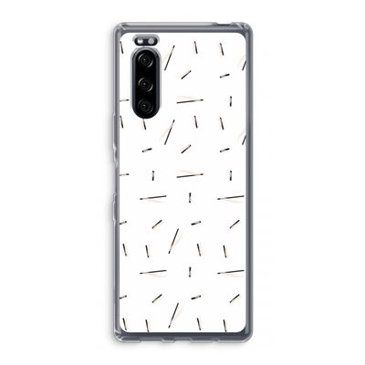 Hipster stripes: Sony Xperia 5 Transparant Hoesje