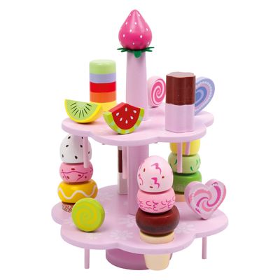 Small Foot houten etagere met speeleten snoep, 22dlg.