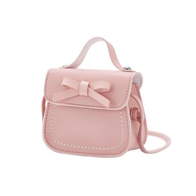 Schattig PU Kids tas munt Pouch baby portemonnee Schoudertas (roze)
