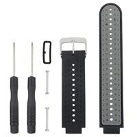 Tweekleurige siliconen sport polsband voor Garmin Forerunner 230/235/620/630/735XT (zwart grijs)