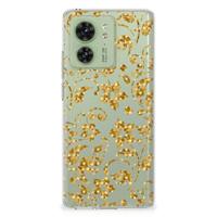 Motorola Edge 40 | TPU Case | Gouden Bloemen