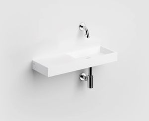 Clou Mini Wash Me fontein solid surface links 56cm wit mat