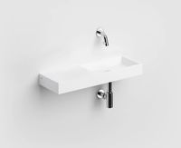 Clou Mini Wash Me fontein solid surface links 56cm wit mat - thumbnail