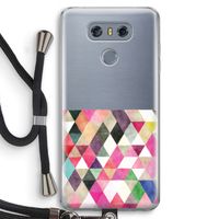 Gekleurde driehoekjes: LG G6 Transparant Hoesje met koord