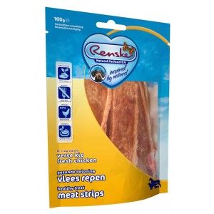 Renske Gezonde Beloning vleesrepen kip hondensnack 100 g