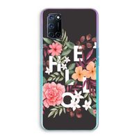 Hello in flowers: Oppo A72 Transparant Hoesje