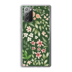 Botanical green sweet flower heaven: Samsung Galaxy Note 20 / Note 20 5G Transparant Hoesje